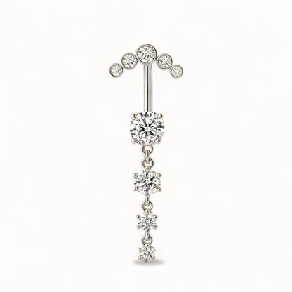 Piercing Nombril Élégant en Acier chiurgical & Zircone