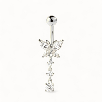 Bijou Nombril Titane • Papillon CZ Pendentif