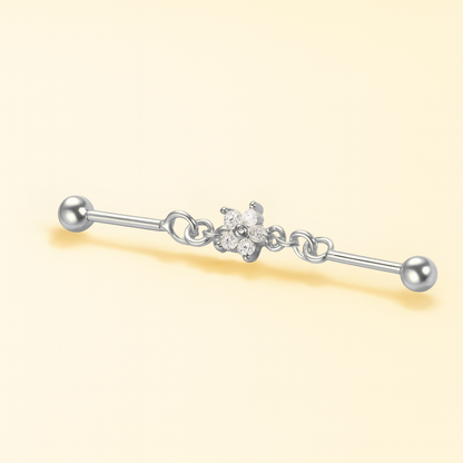 Industriel Chaîne Étoile • Titane • Style Féminin