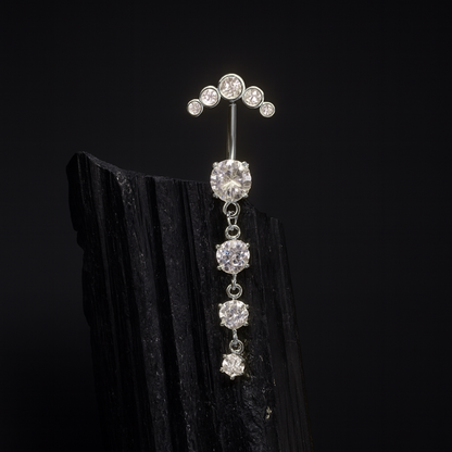 Piercing Nombril Élégant en Acier chiurgical & Zircone
