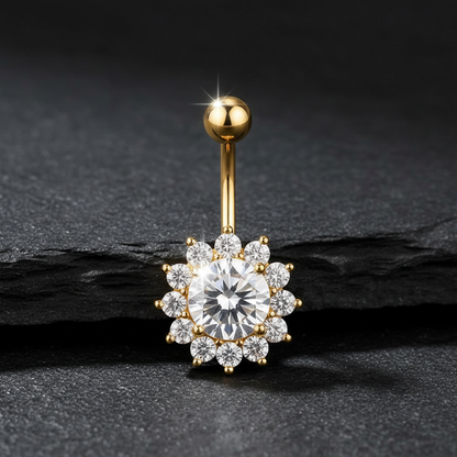 Piercing Nombril Soleil • Titane • Style Fin