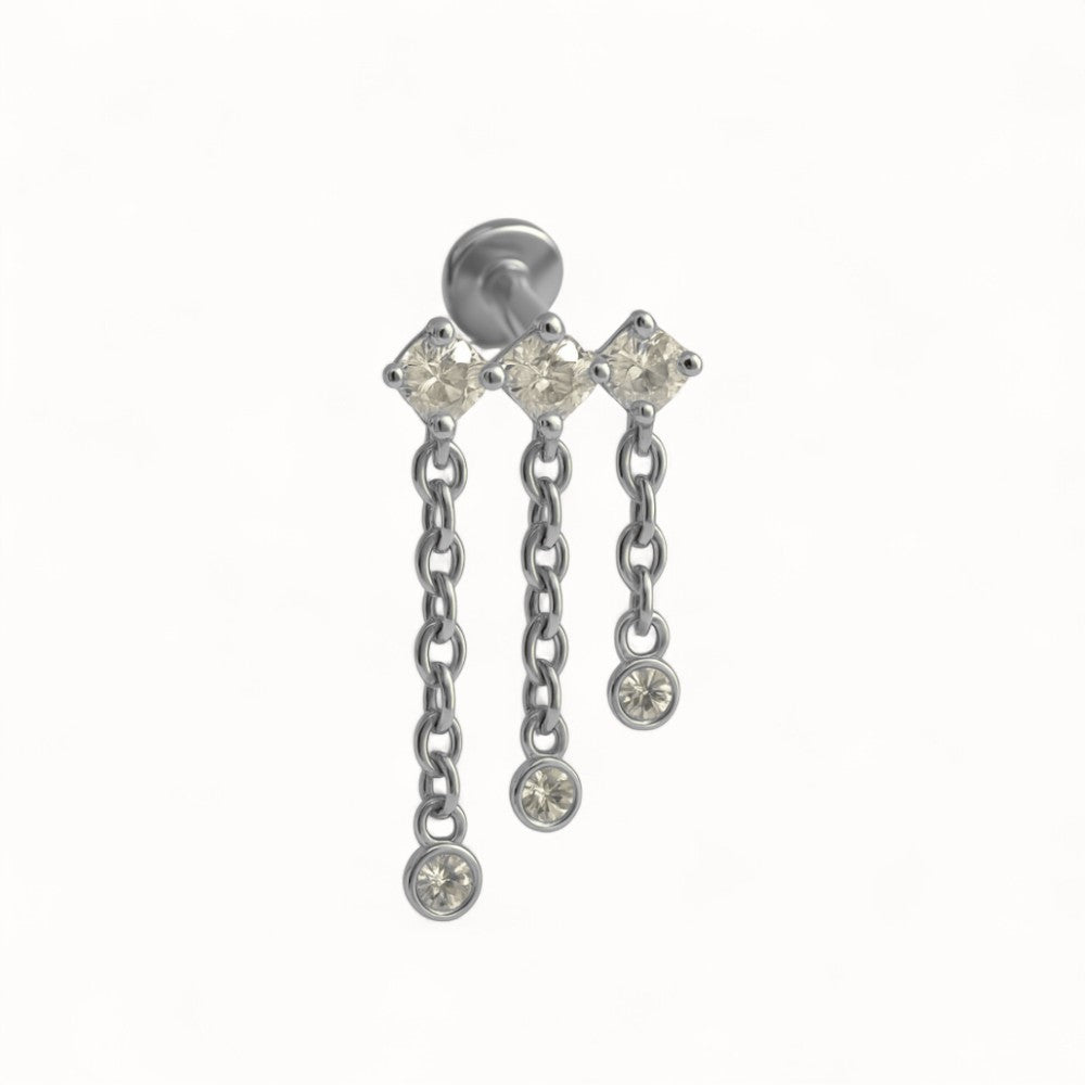 Piercing Hélix Chaîne • Rook Élégant 18k