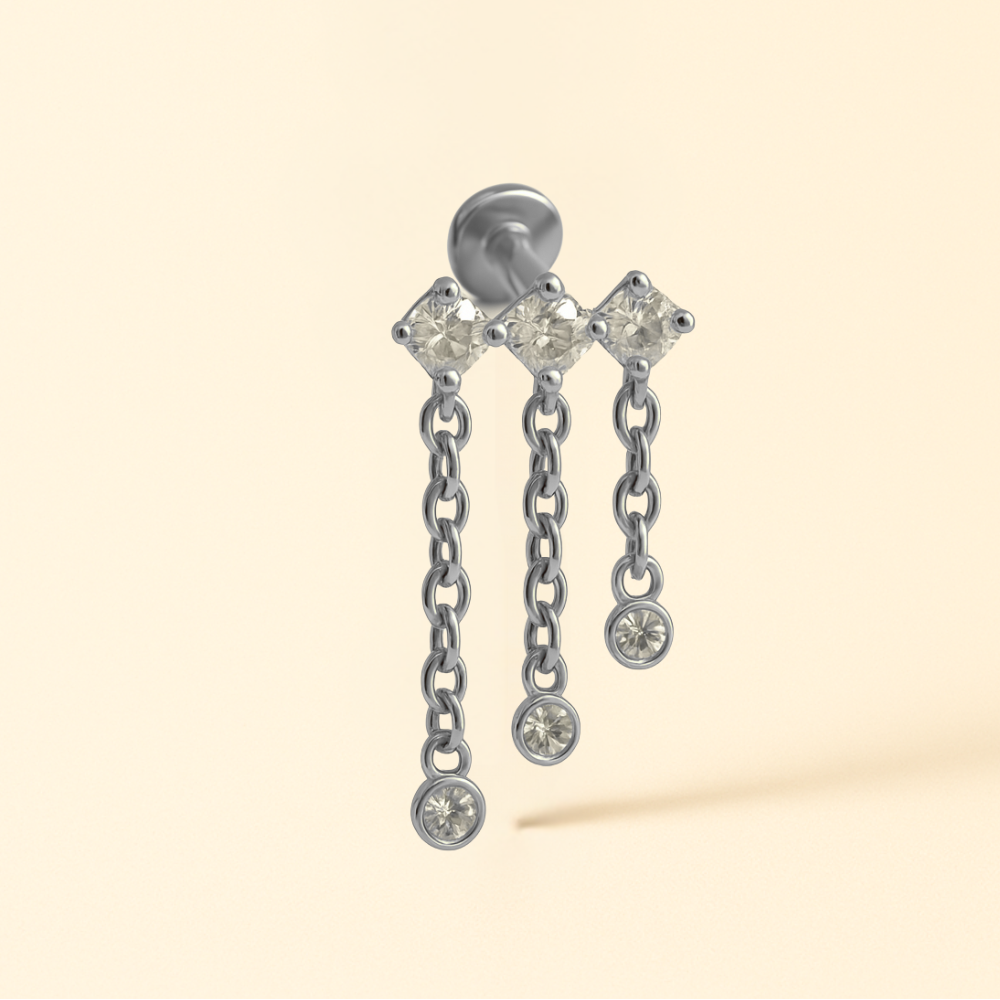 Piercing Hélix Chaîne • Rook Élégant 18k