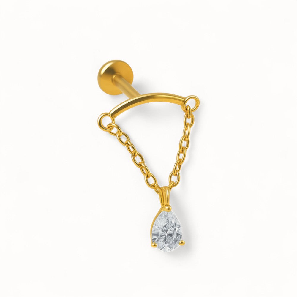 Piercing Chaîne Flottante • Hélix Discret
