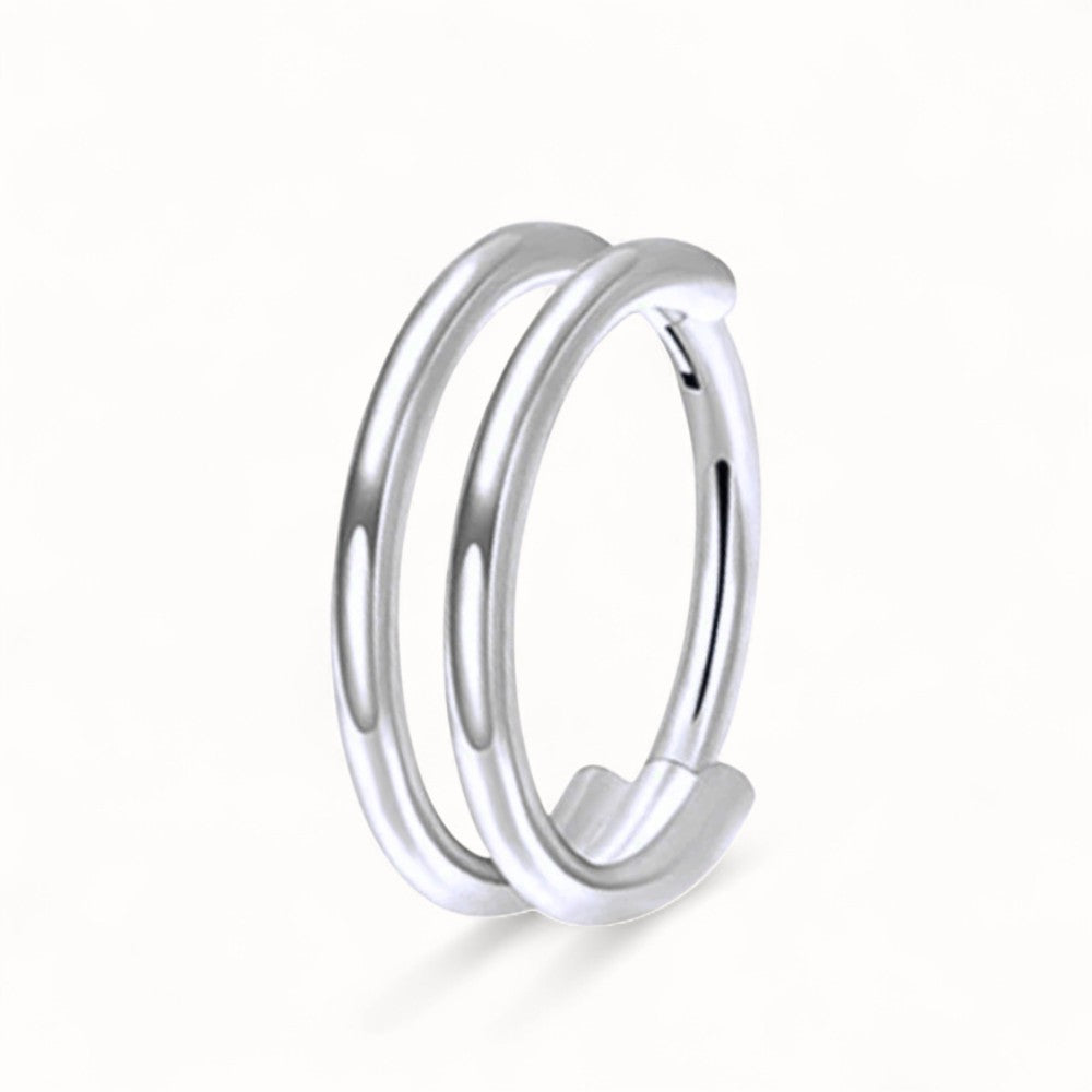 Double Hoop Oreille • Piercing Minimaliste