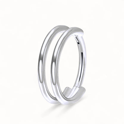Double Hoop Oreille • Piercing Minimaliste
