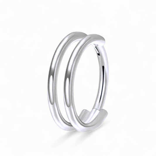 Double Hoop Oreille • Piercing Minimaliste