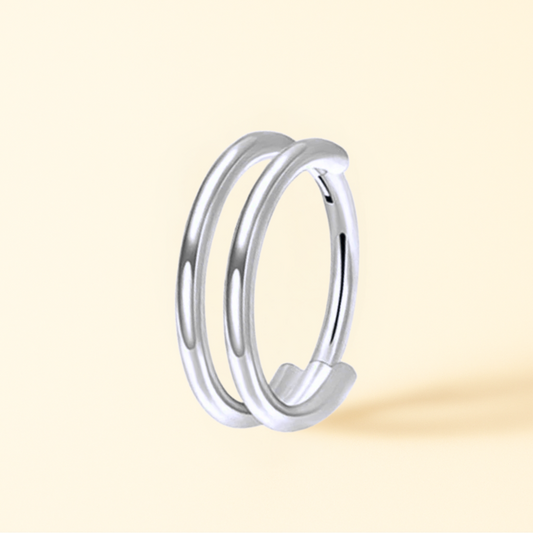 Double Hoop Oreille • Piercing Minimaliste