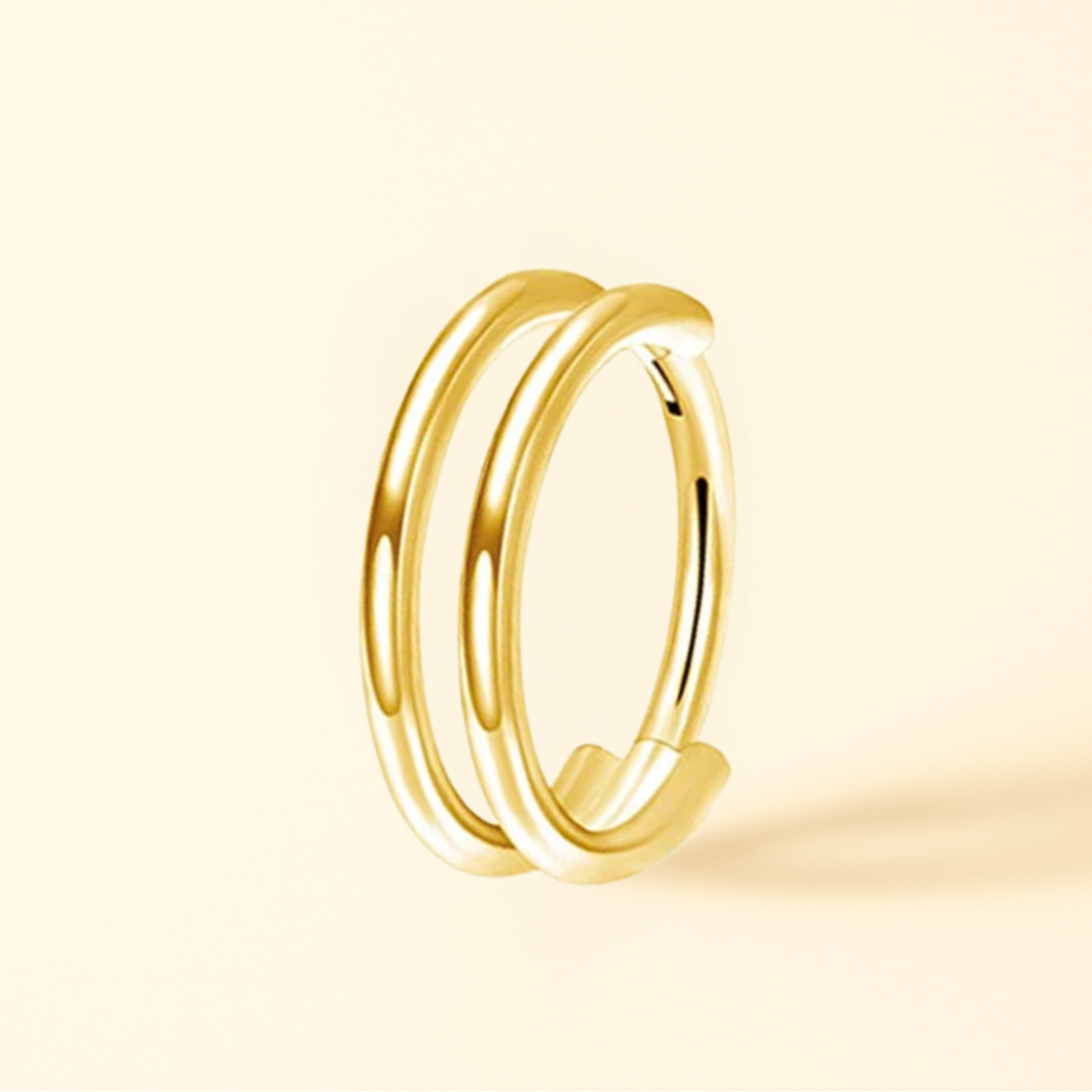 Double Hoop Oreille • Piercing Minimaliste