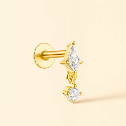 Piercing Puce Or 18K • Style Classique