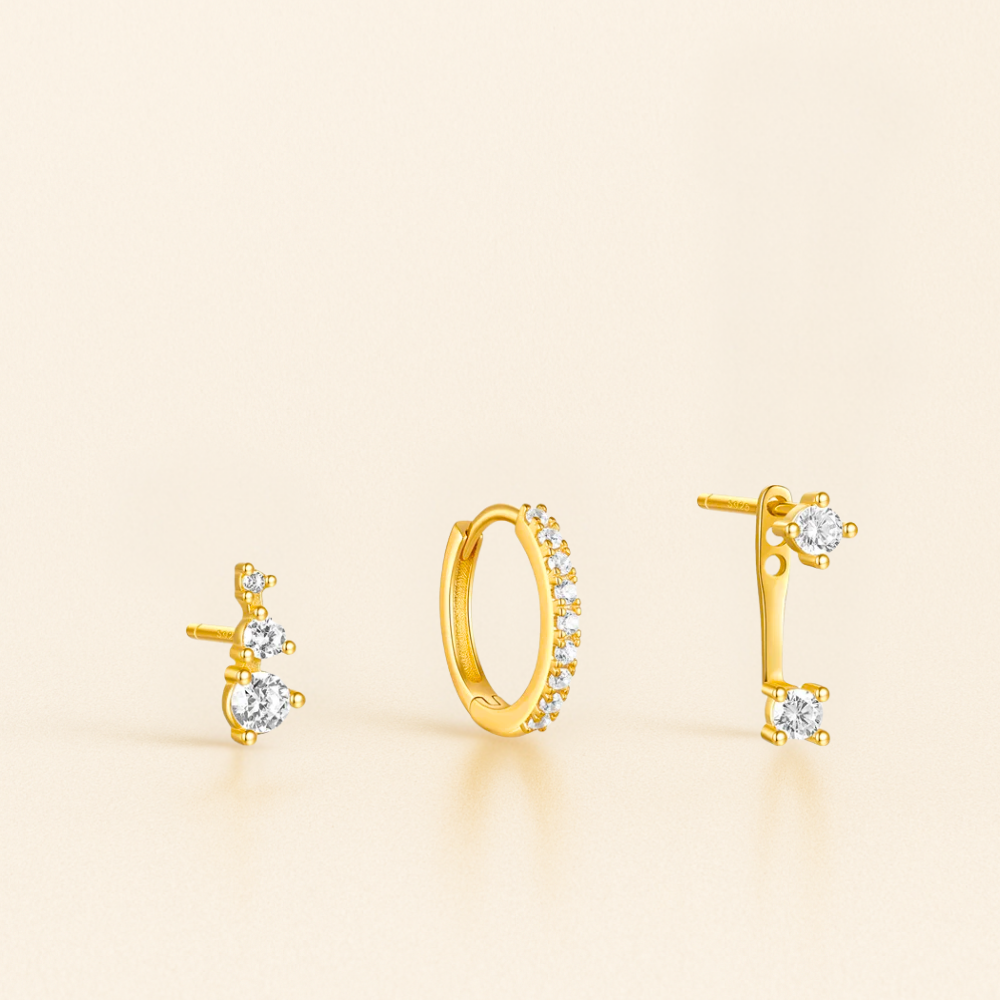 Ensemble Or 18K • Lobe & Hélix 3pcs