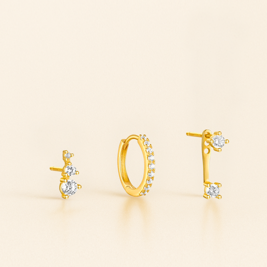 Ensemble Or 18K • Lobe & Hélix 3pcs