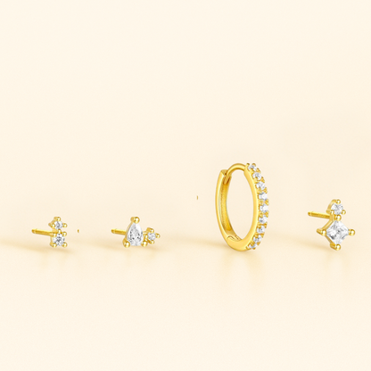 Piercings 18k Or 4pcs • Mix Lobe Hélix