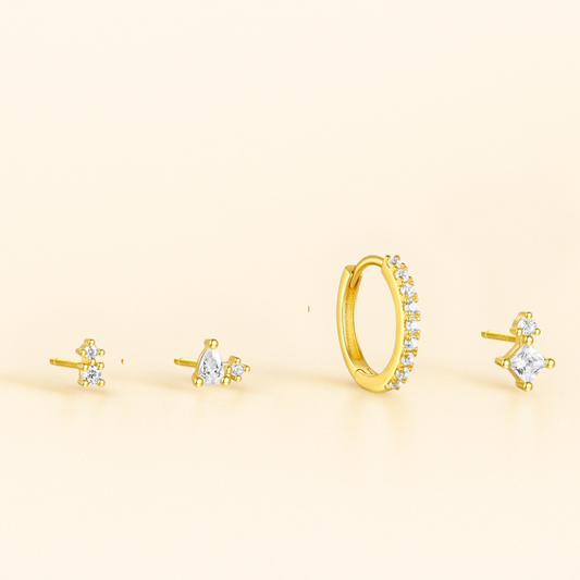 Piercings 18k Or 4pcs • Mix Lobe Hélix