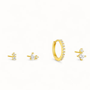 Piercings 18k Or 4pcs • Mix Lobe Hélix