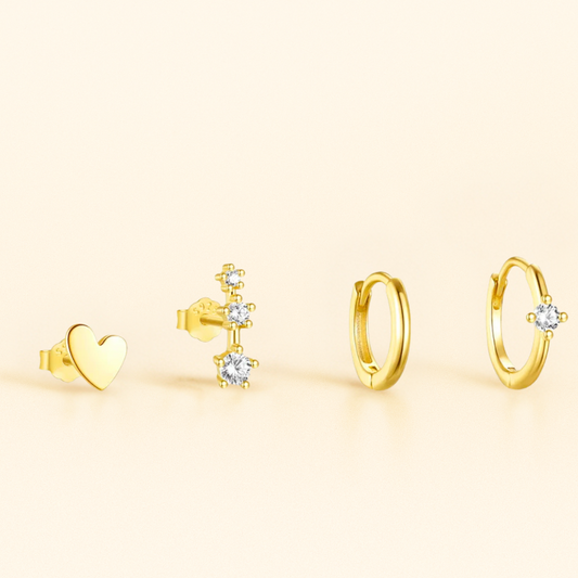 Set Piercings Or • Anneaux & Clous Oreille