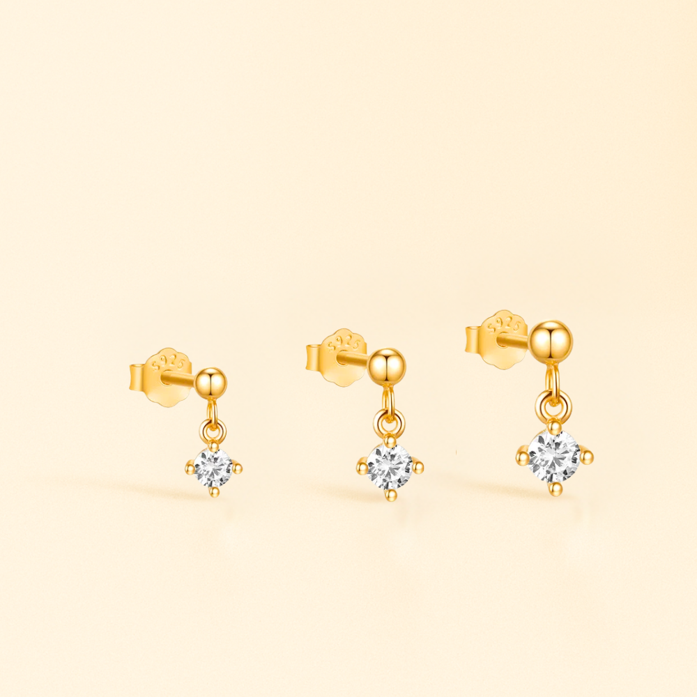 Set 3 Puces d’Oreille • Or 18K