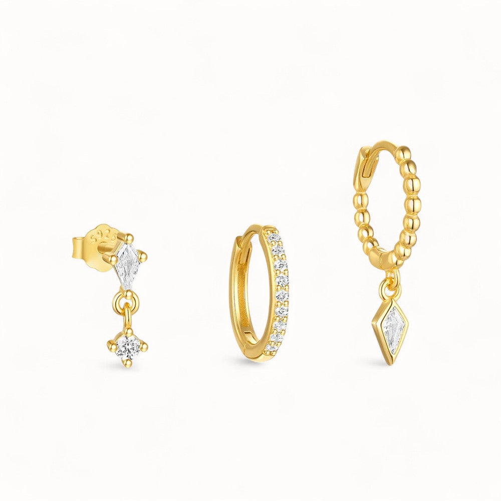 Set Piercings Or 3pcs • Style Minimaliste