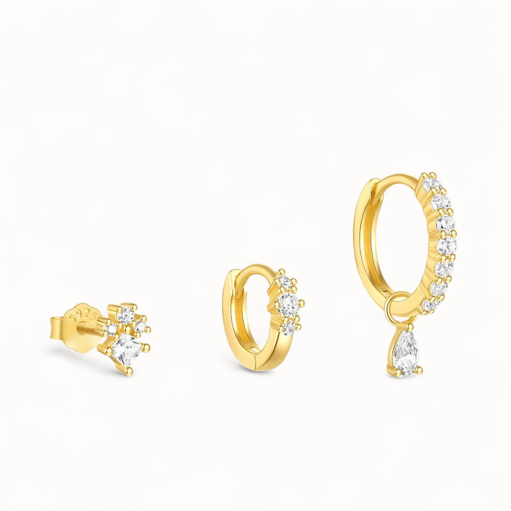 Set Piercings Or 3pcs • Style Minimaliste