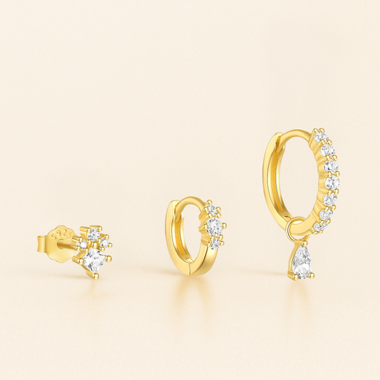 Set Piercings Or 3pcs • Style Minimaliste