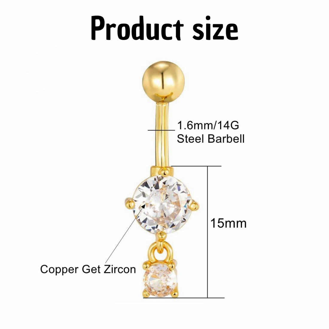 Piercing Nombril Pendante • Titane